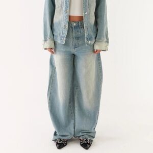 Peppermayo Maxwell Baggy Denim Jeans - Washed Blue size 6